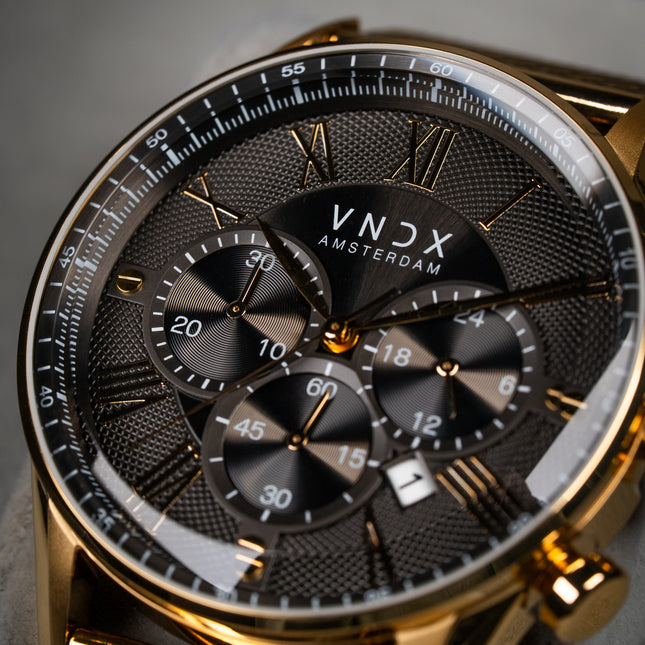 The Chief Gold Leather Gray