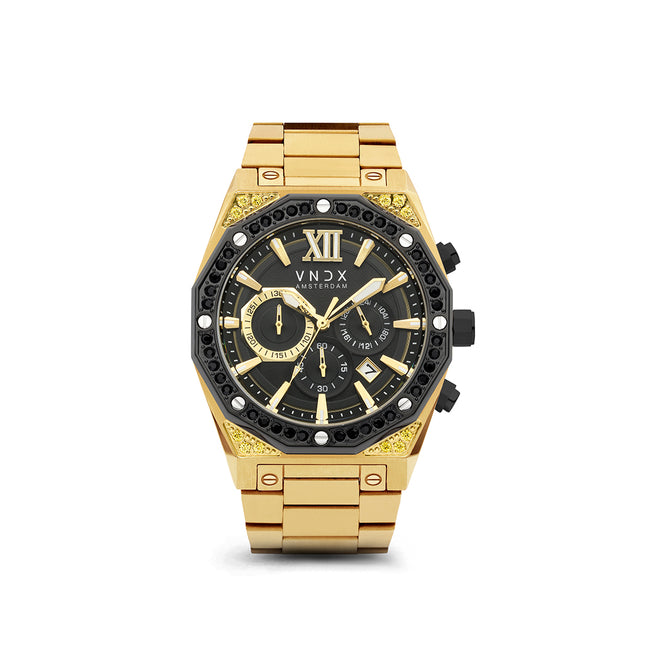 Wise Man Steel Stones Gold