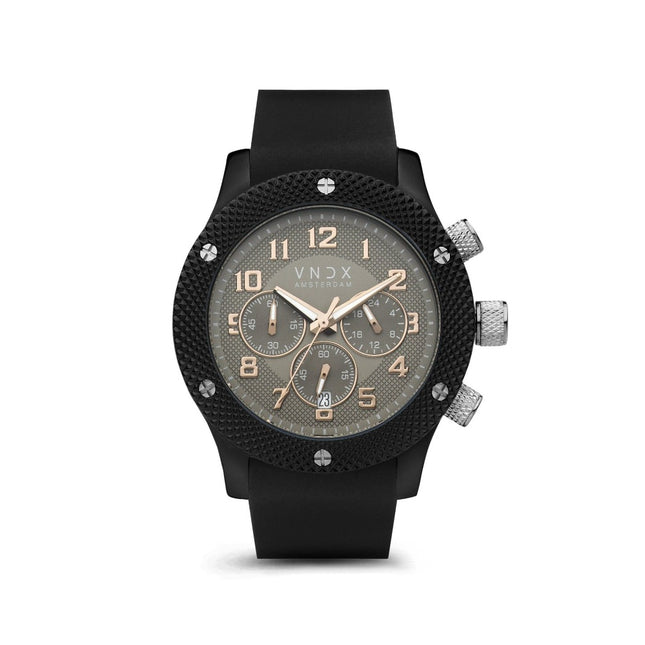 Vooraanzicht | Dames horloge kopen | Rocky Rebel XS Rosé Zwart