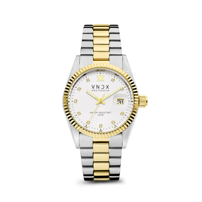 Dames horloge kopen | Dare Devil Medium Zilver Goud | VNDX Amsterdam