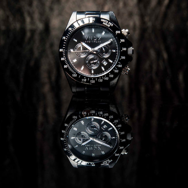 Dames horloge VNDX Amsterdam Zwarte wijzerplaat horloge