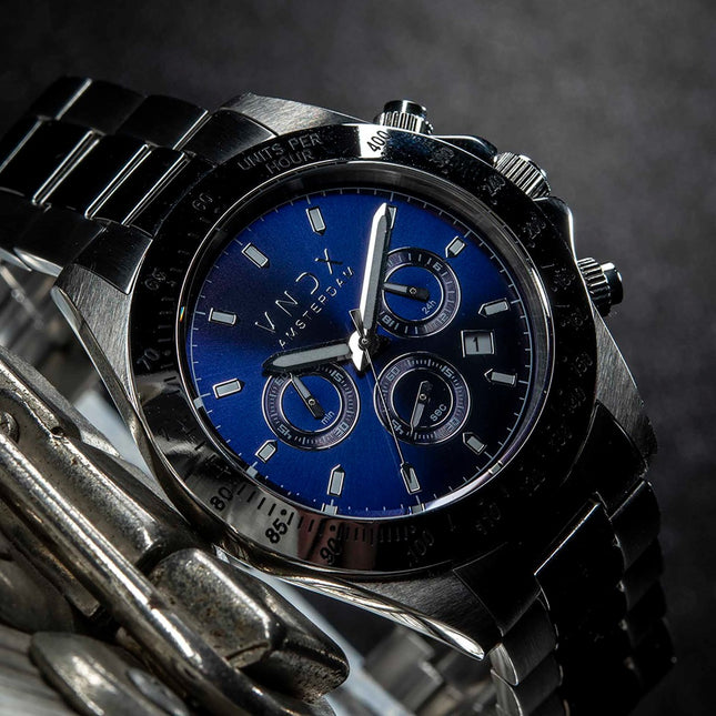 Dark DJ Zilver Blauw - VNDX Amsterdam