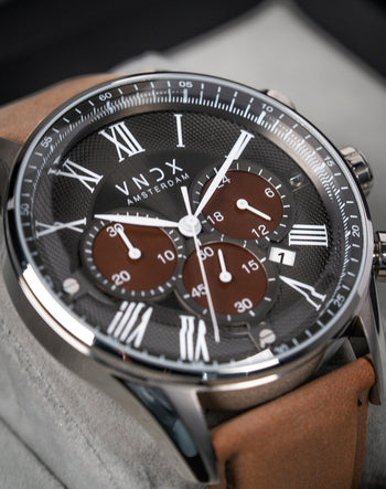 Horloges met leren band