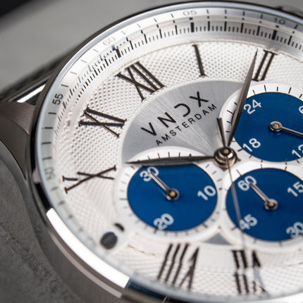 The Chief Two-Tone Blue Leather Gray
