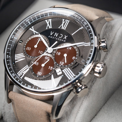 The Chief Two-Tone Leather Gray