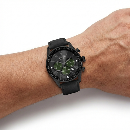 The Chief Groen Leder Zwart