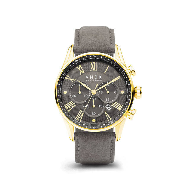 The Chief Gold Leather Gray