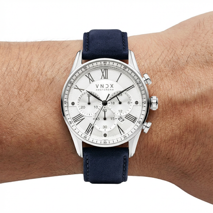 The Chief Wit Leder Blauw