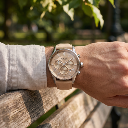 Zilveren heren horloge sfeerbeeld