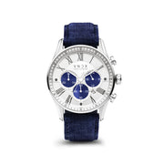 The Chief Two-Tone Blauw Leder Jeans