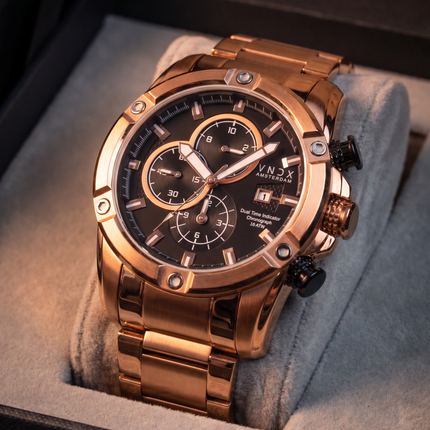 Heren horloge detail rosé goud