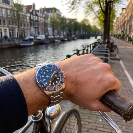 Zilveren heren horloge sfeerbeeld