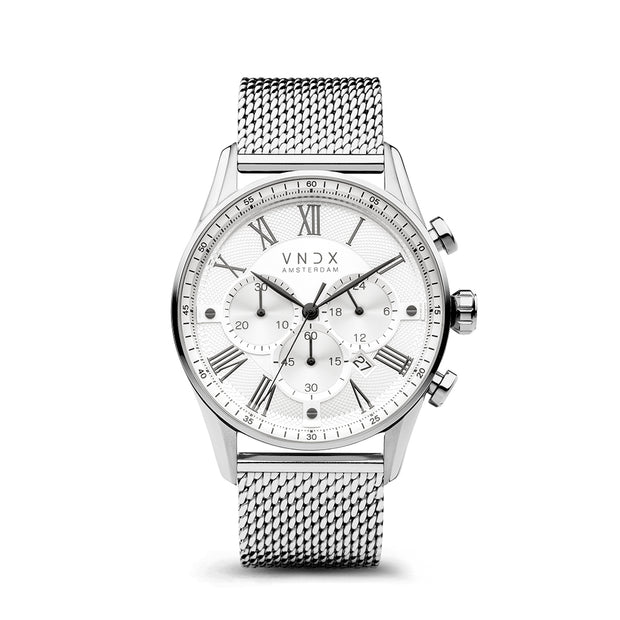 The Boss White dial, Steel strap