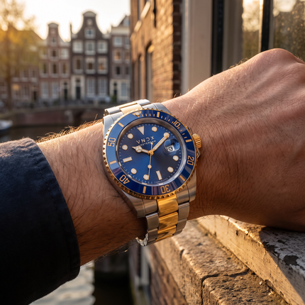 Zilver gouden heren horloge sfeerbeeld