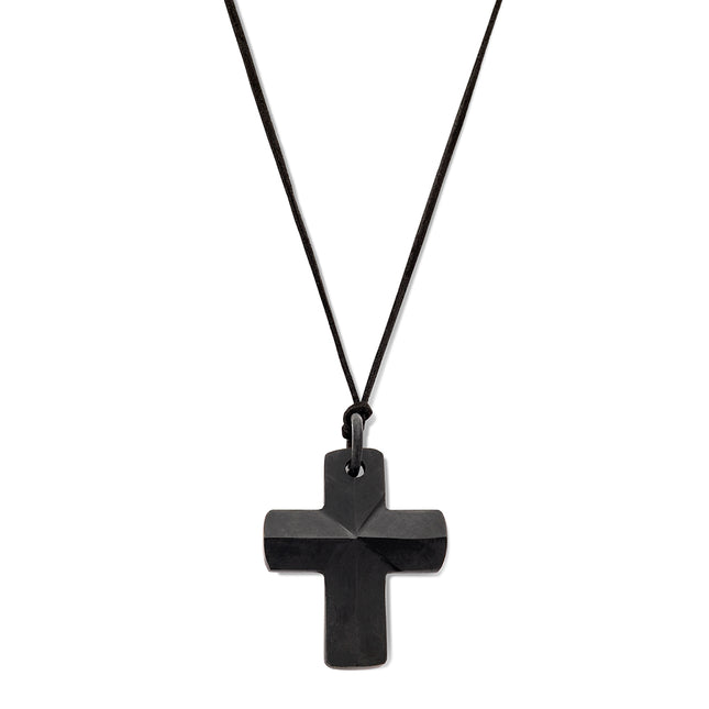 Faceted Cross Necklace