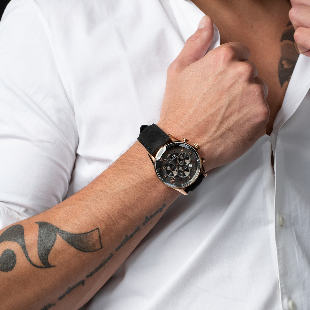 Horloge leren band man hotsell